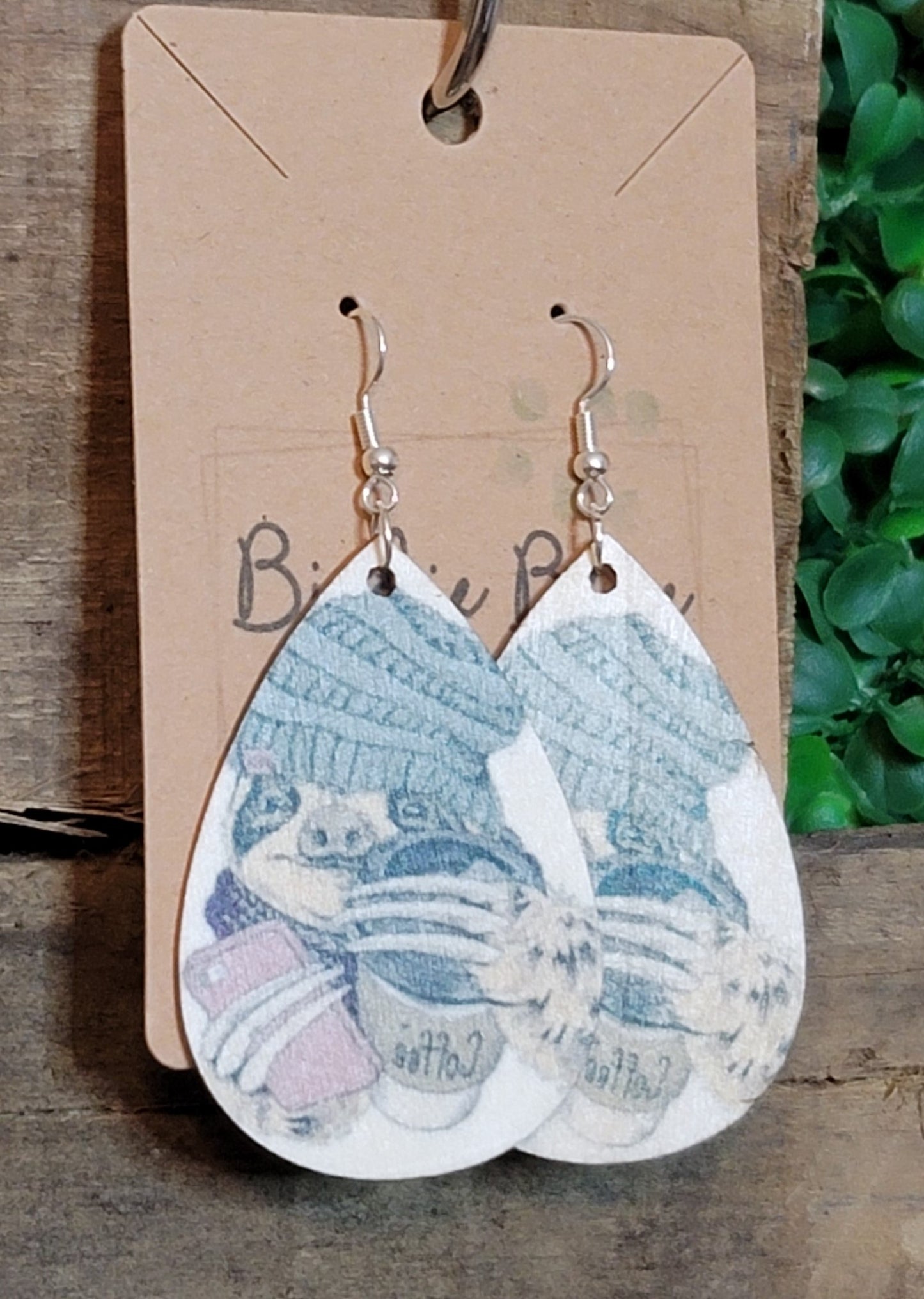 Earrings "Coffee Sloth"